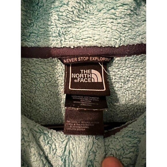 Women's The North Face Turquoise Fleece Coat Size L [GREAT] - Picture 2 of 4